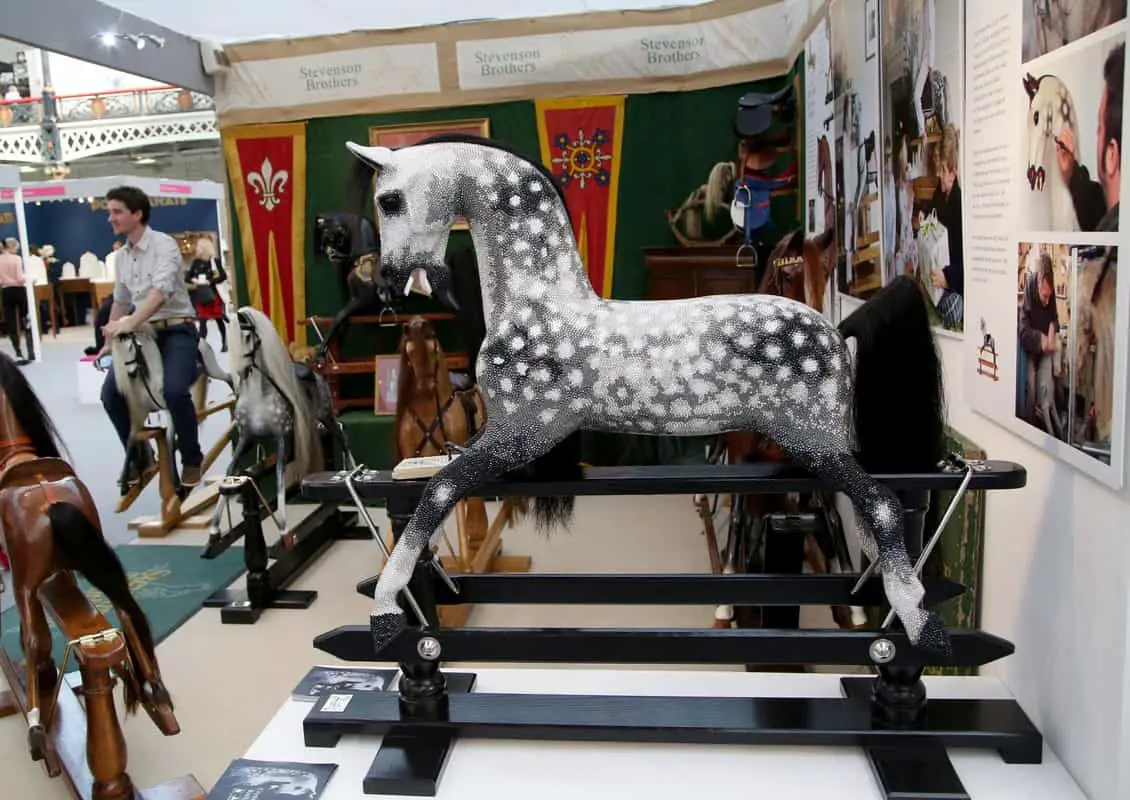The Stevenson Brothers Rocking Horses created this Swarovski Crystal encrusted rocking horse.