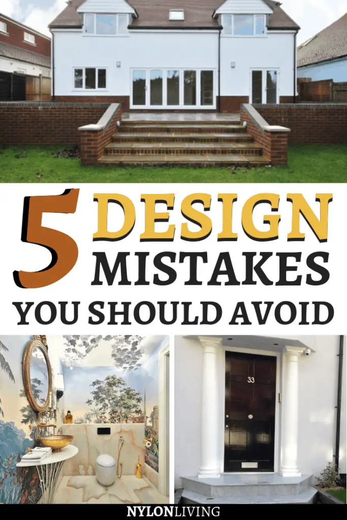Do you have any design pet peeves in a house? Mine include uPVC windows and mismatched architectural details, but there are other design nightmares to avoid. Check out 5 design mistakes you should avoid! #refurbishment #design #house #renovation