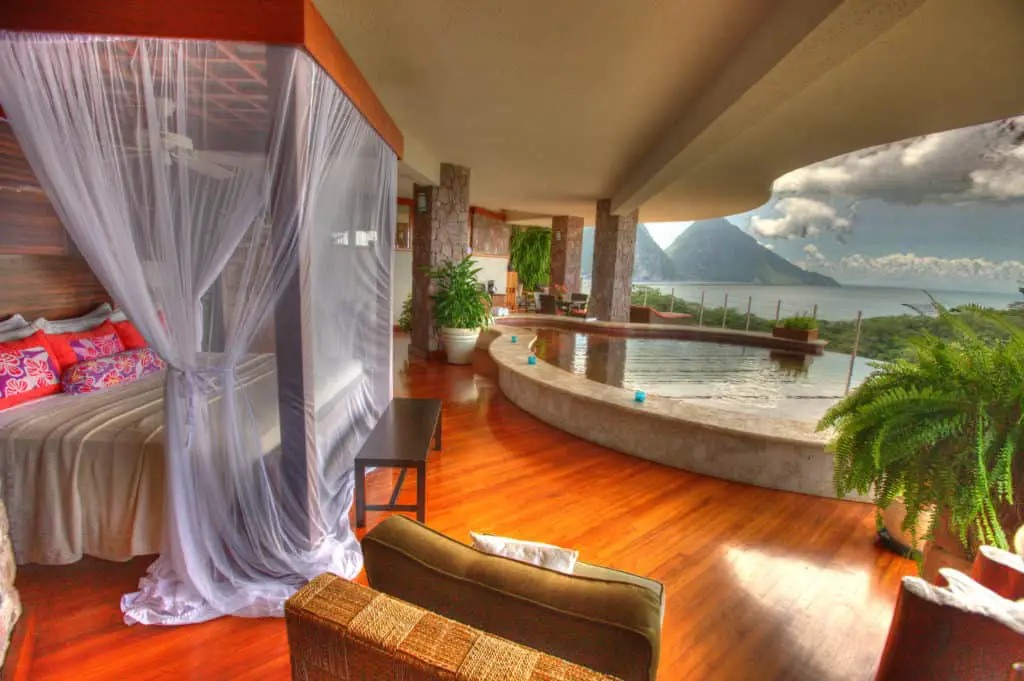 Romantic Plantation Style Home Inspiration at Jade Mountain in St Lucia