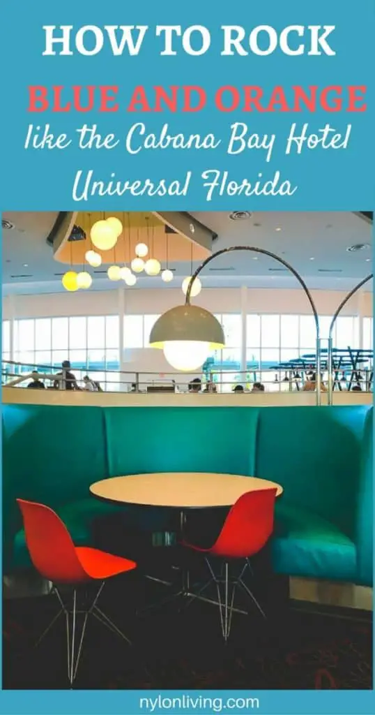 How To Rock Teal and Orange Decor Like The Cabana Bay Hotel | teal decor | turquoise home decor | teal living room