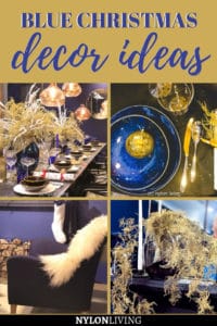 Christmas decorating in blue Creates Elegant Christmas Table Settings