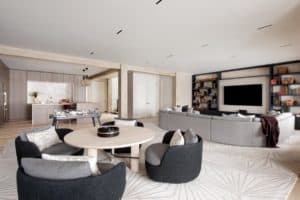 lounge with a secondary kitchen and juice bar