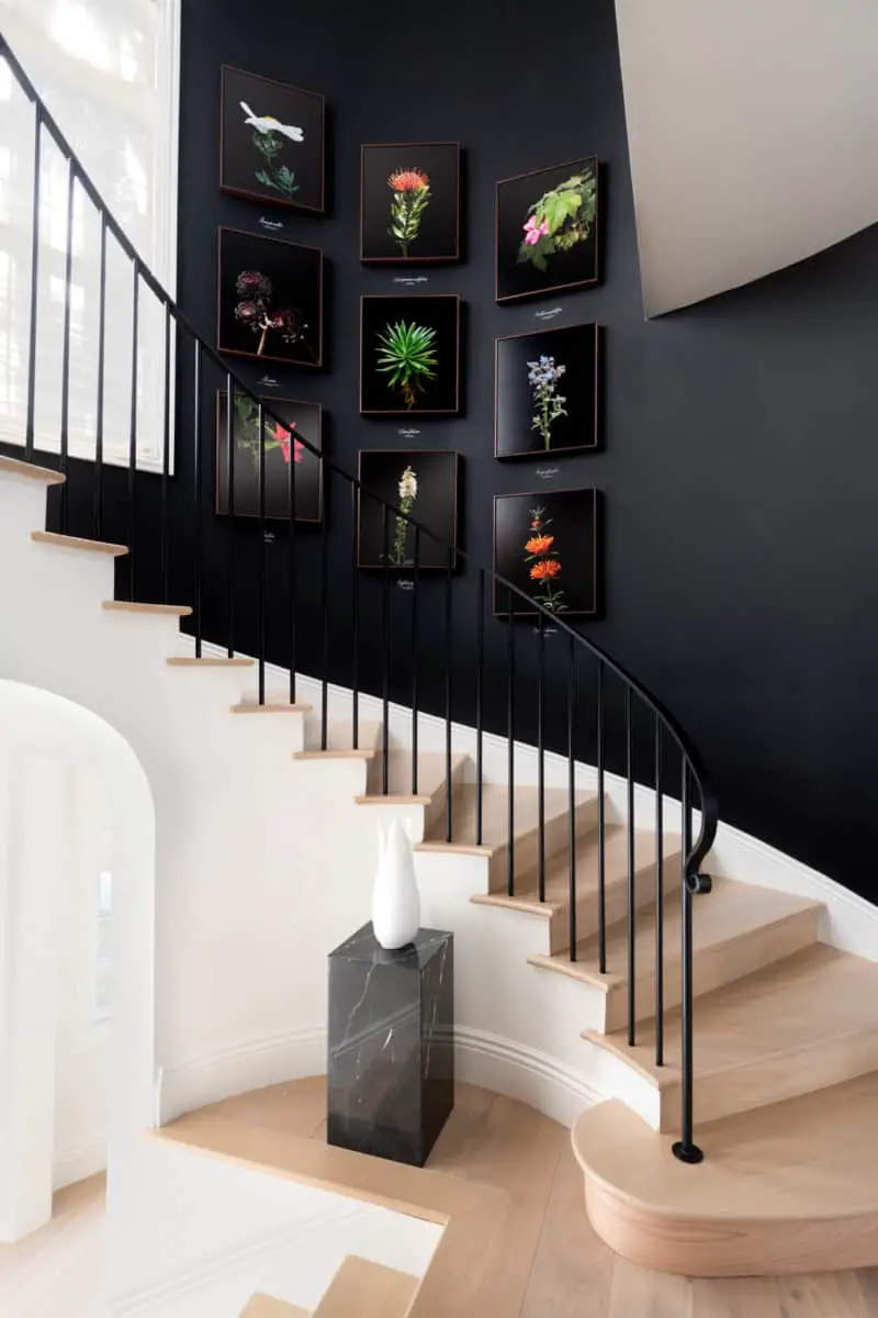 staircase and art gallery at the San Francisco Decorators Showcase